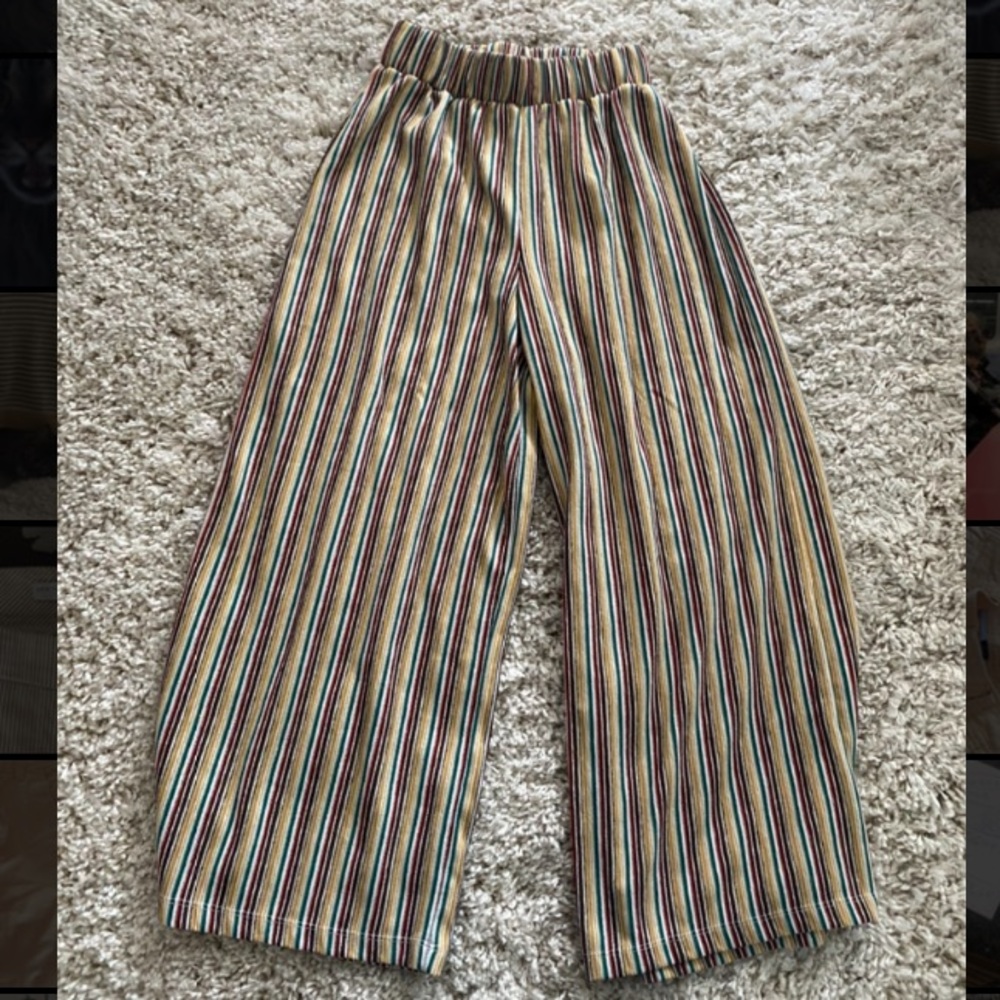 Multicolored stripped pull&bear small pants